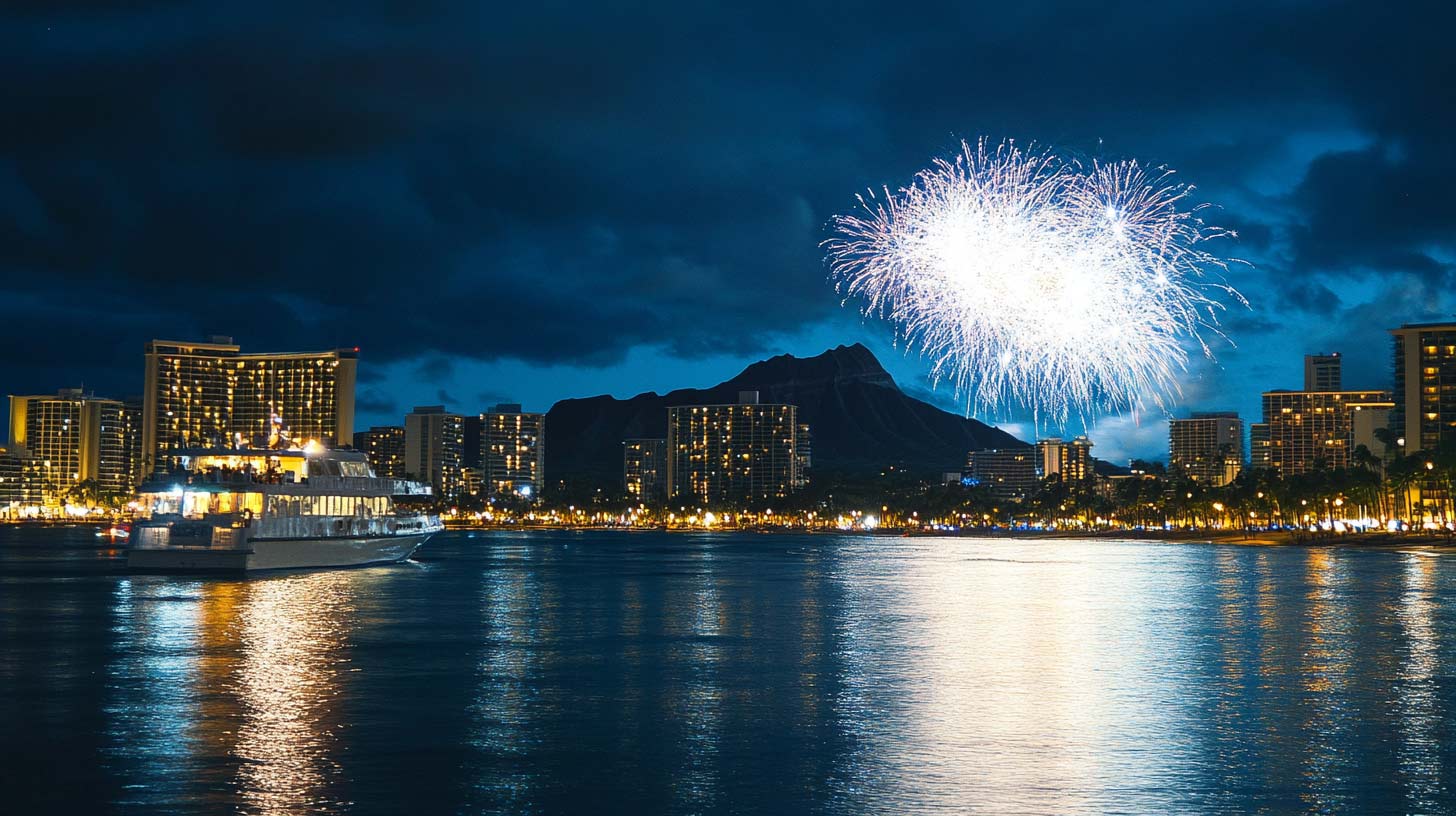 How many times has the Waikiki friday night fireworks gone off?