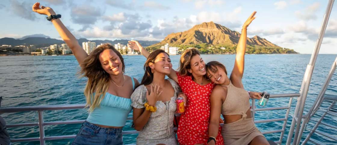 Guests enjoying the Ocean and You cruise